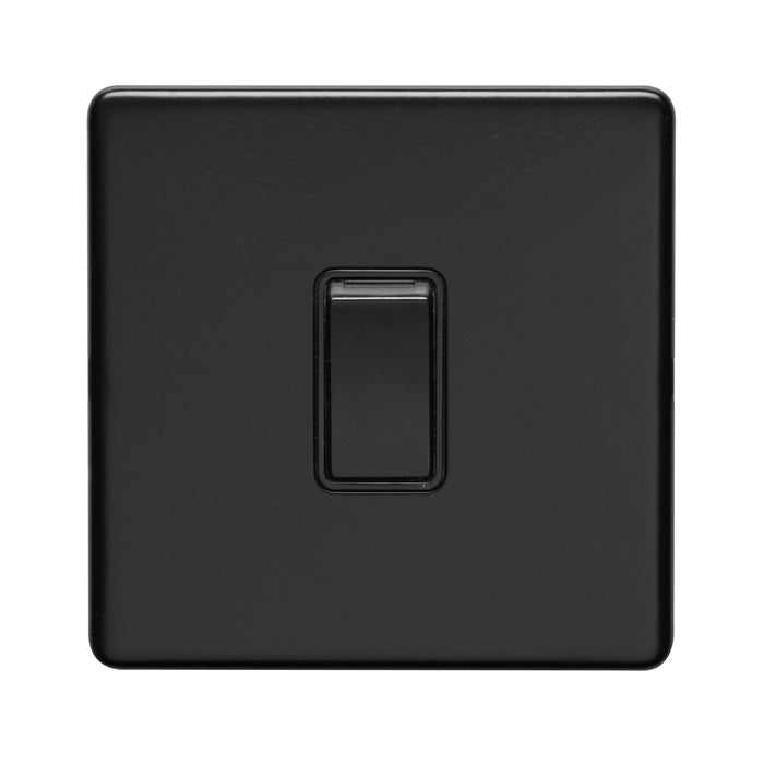 Eurolite Concealed 3mm 1 Gang Switch - Matt Black - ECMB1SWB - Choice Handles