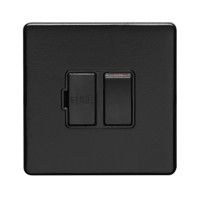 Eurolite Concealed 3mm Switched Fuse Spur - Matt Black - ECMBSWFB - Choice Handles