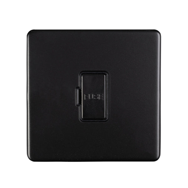 Eurolite Concealed 3mm Unswitched Fuse Spur - Matt Black - ECMBUSWFB - Choice Handles