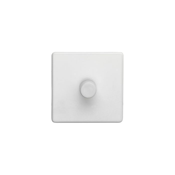 Eurolite Concealed 3mm 1 Gang Dimmer - Matt White - ECW1D400 - Choice Handles