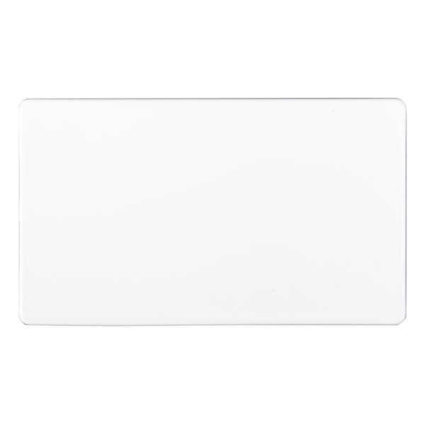 Eurolite Concealed 3mm Double Blank Plate - Matt White - ECW2B - Choice Handles