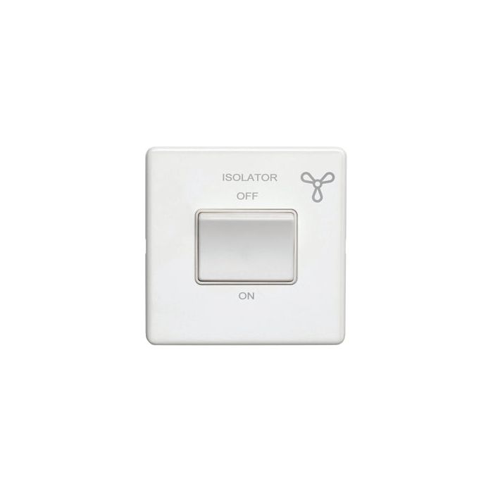 Eurolite Concealed 3mm Fan Switch - Matt White - ECWFSWW - Choice Handles