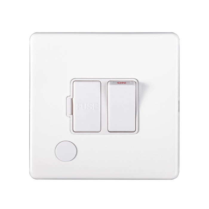 Eurolite Concealed 3mm Switched Fuse Spur - Matt White - ECWSWFFOW - Choice Handles