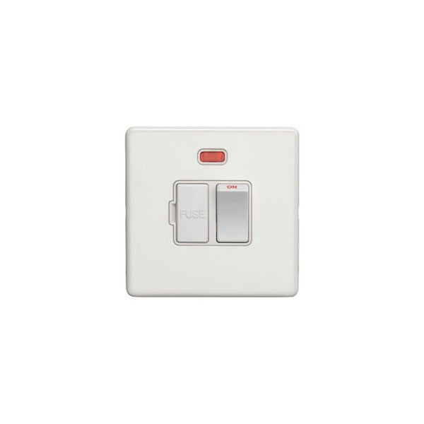 Eurolite Concealed 3mm Switched Fuse Spur - Matt White - ECWSWFNW - Choice Handles