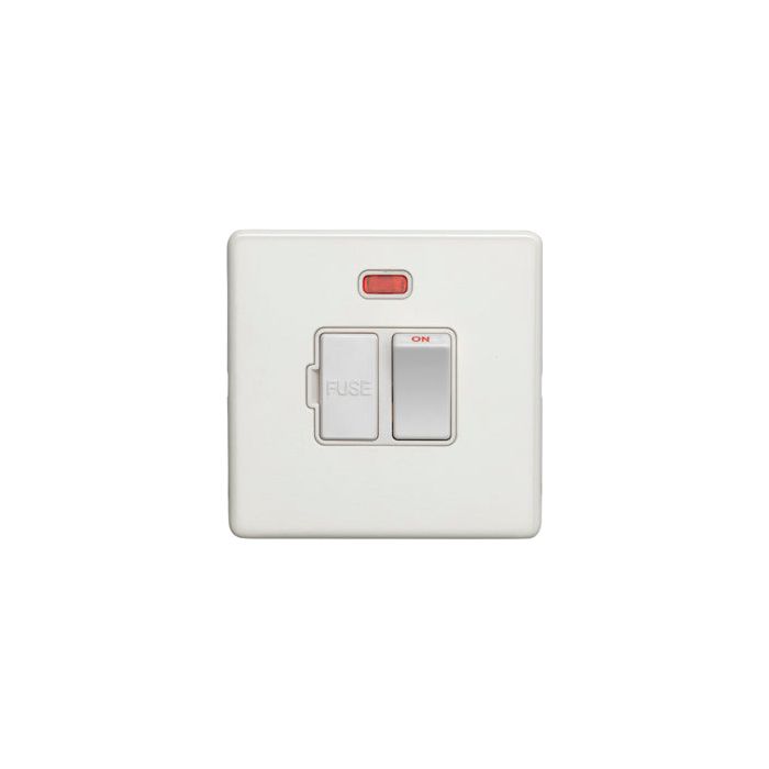 Eurolite Concealed 3mm Switched Fuse Spur - Matt White - ECWSWFNW - Choice Handles