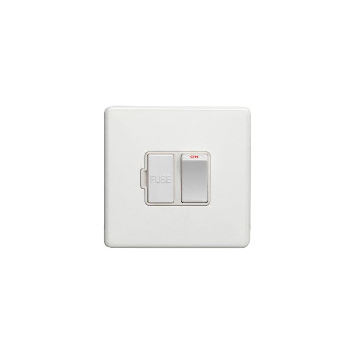 Eurolite Concealed 3mm Switched Fuse Spur - Matt White - ECWSWFW - Choice Handles