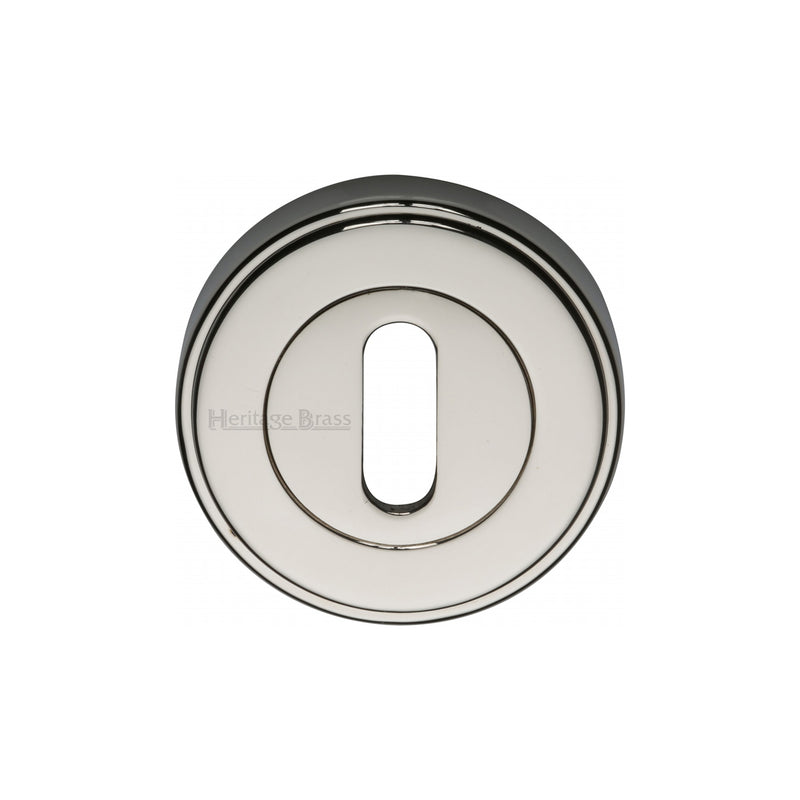 Heritage Brass Key Escutcheon Polished Nickel finish - ERD7000-PNF - Choice Handles