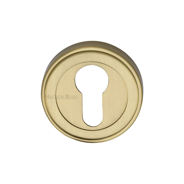 Heritage Brass Euro Profile Cylinder Escutcheon Satin Brass finish
 - ERD7020-SB - Choice Handles