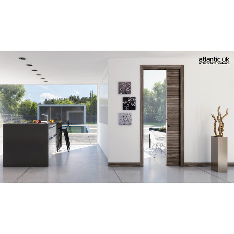 Ermetika EvoKit Pocket Door System 626x2040 Door 100mm WT - Raw Wood - EEK1JRW