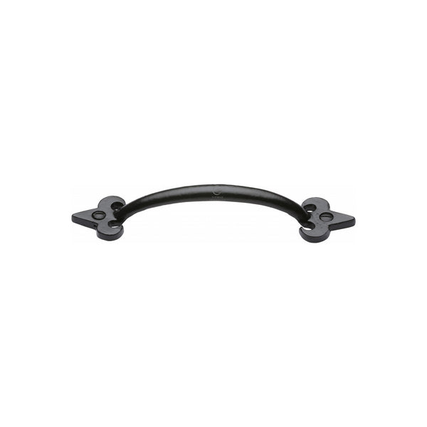 The Cabinet Pull Fleur-de-lys Design 152mm Black Iron - FB1092 152