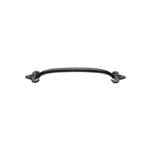 The Cabinet Pull Fleur-de-lys Design 203mm Black Iron - FB1092 203