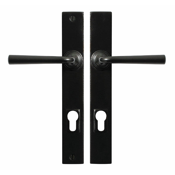 Stonebridge - Padstow Armor Coat ® Flat Black Multipoint Handle (Entry - Sprung) - FB1306 - Choice Handles