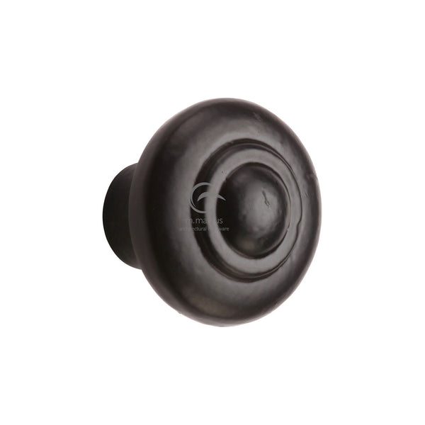 The Cabinet Knob Bead Design 32mm Black Iron - FB3985 32 - Choice Handles