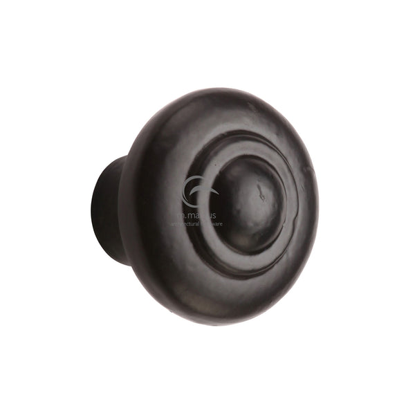 The Cabinet Knob Bead Design 38mm Black Iron - FB3985 38 - Choice Handles