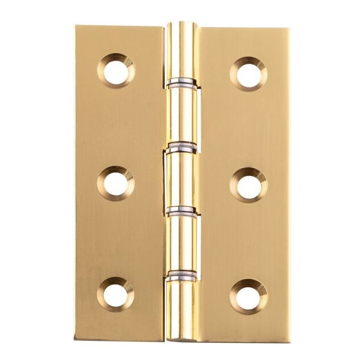 Carlisle Brass 76mm Double Steel Washered Brass Butt Hinge Satin B 4632