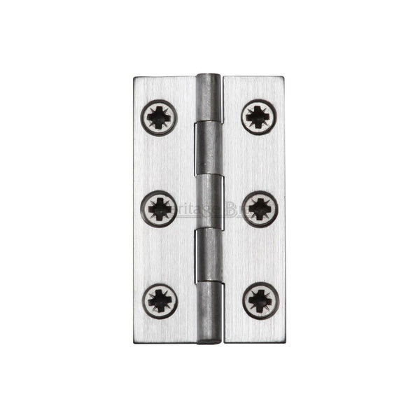 Heritage Brass Hinge Brass 2 X 1 1/8 Satin Chrome finish
 - HG99-115-SC