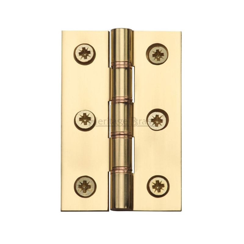 Heritage Brass Hinge Brass with Phosphor Washers 3" x 2" Polished Brass finish - HG99-345-PB