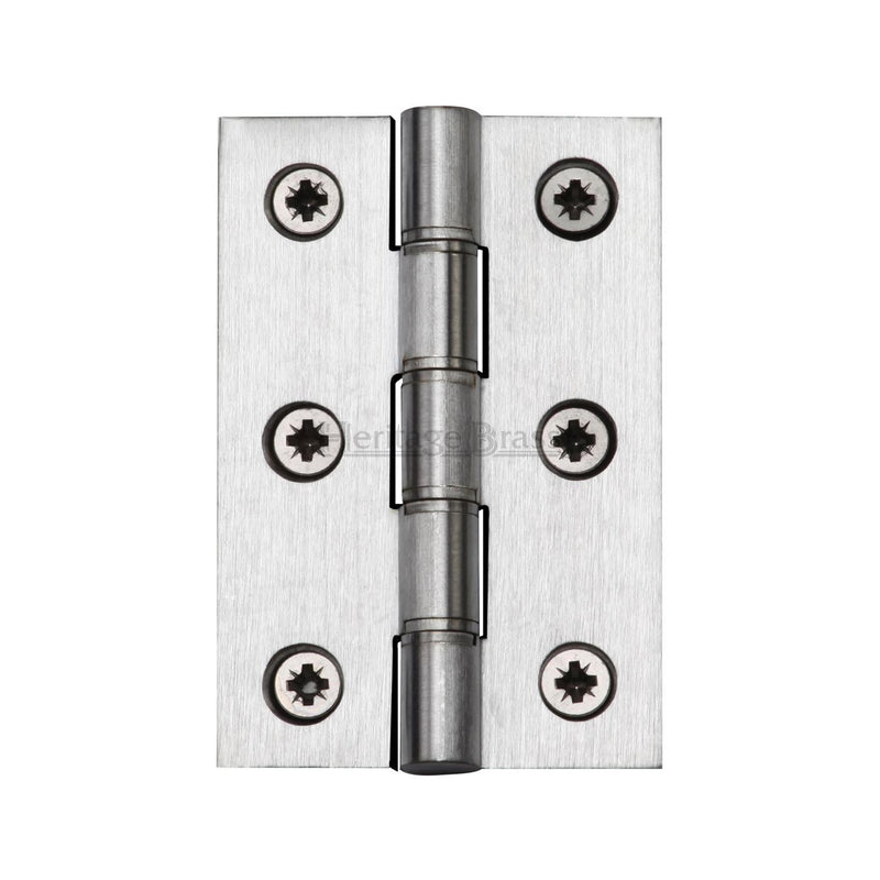 Heritage Brass Hinge Brass with Phosphor Washers 3" x 2" Satin Chrome finish - HG99-345-SC