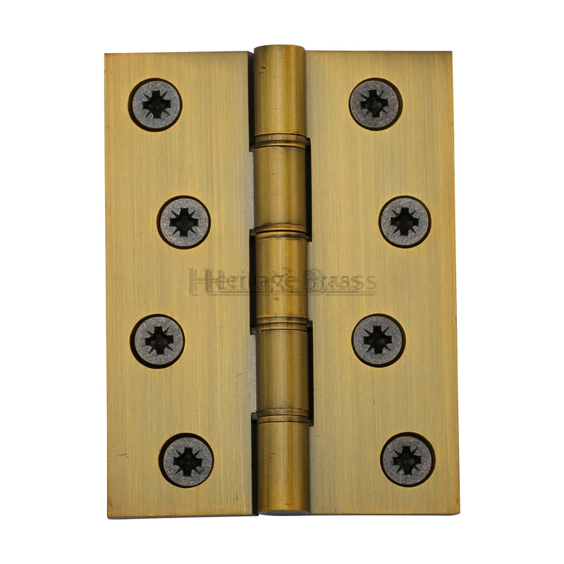 Heritage Brass Hinge Brass with Phosphor Washers 4" x 3" Antique Brass finish - HG99-355-AT