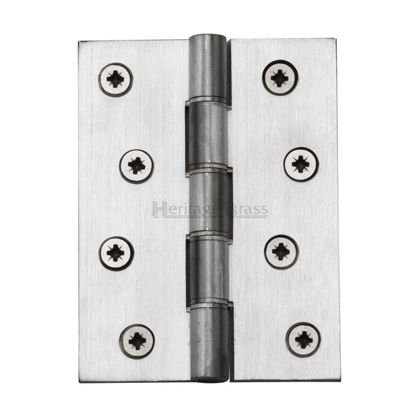 Heritage Brass Hinge Brass with Phosphor Washers 4" x 3" Satin Chrome finish - HG99-355-SC