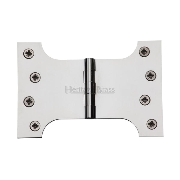 Heritage Brass Parliament Hinge Brass 4" x 4" x 6" Polished Chrome finish - HG99-395-PC