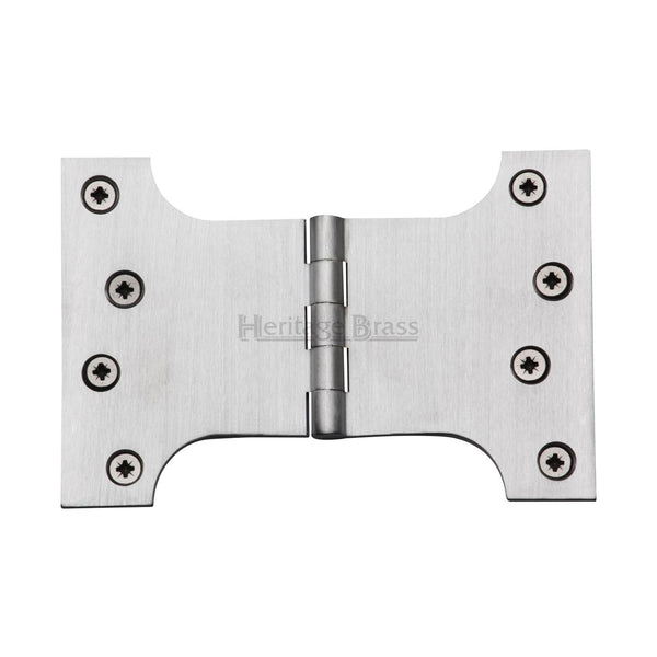 Heritage Brass Parliament Hinge Brass 4" x 4" x 6" Satin Chrome finish - HG99-395-SC