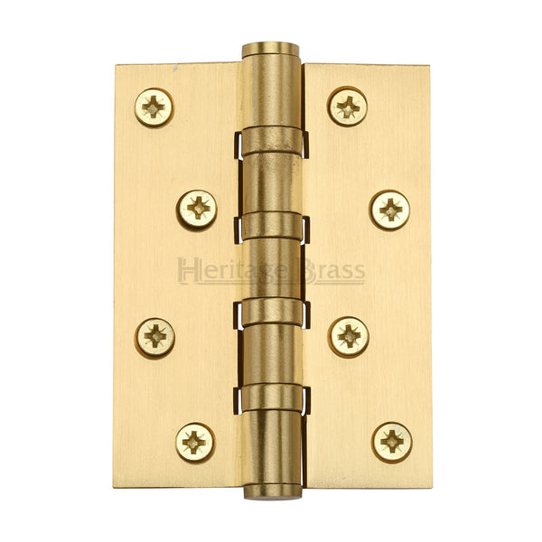 Heritage Brass Hinge Brass with Thrust Bearings (Steel Pin) 4" x 3" Satin Brass finish - HG99-400-SB