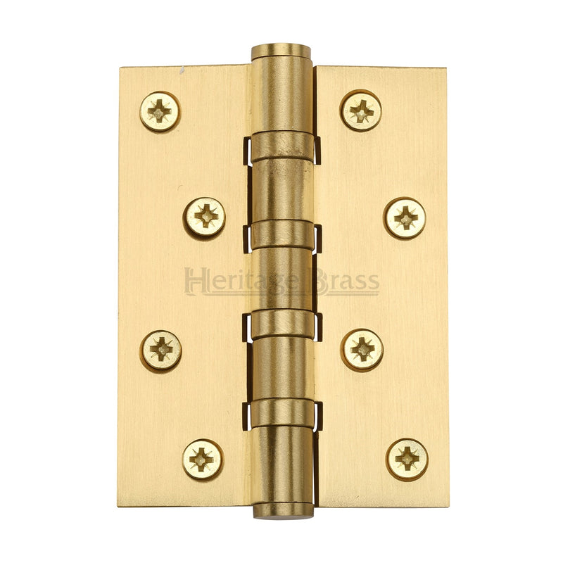 Heritage Brass Hinge Brass with Thrust Bearings (Steel Pin) 4" x 3" Satin Brass finish - HG99-400-SB