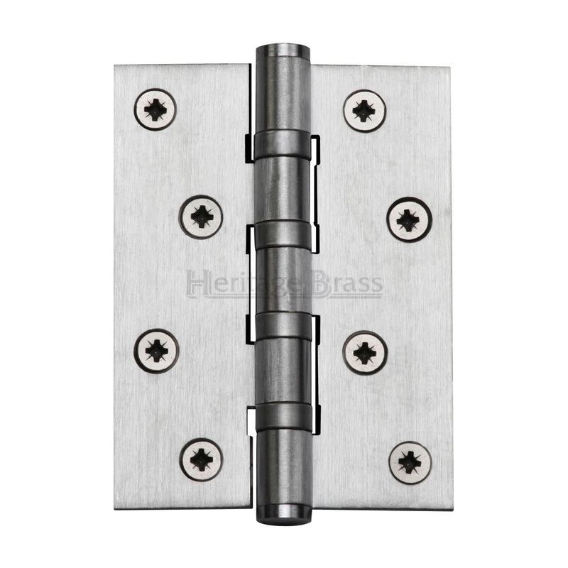 Heritage Brass Hinge Brass with Thrust Bearings (Steel Pin) 4" x 3" Satin Chrome finish - HG99-400-SC