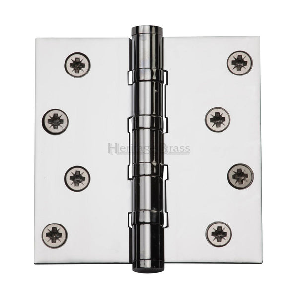 Heritage Brass Hinge Brass with Thrust Bearings (Steel Pin) 4" x 4" Polished Chrome finish - HG99-405-PC