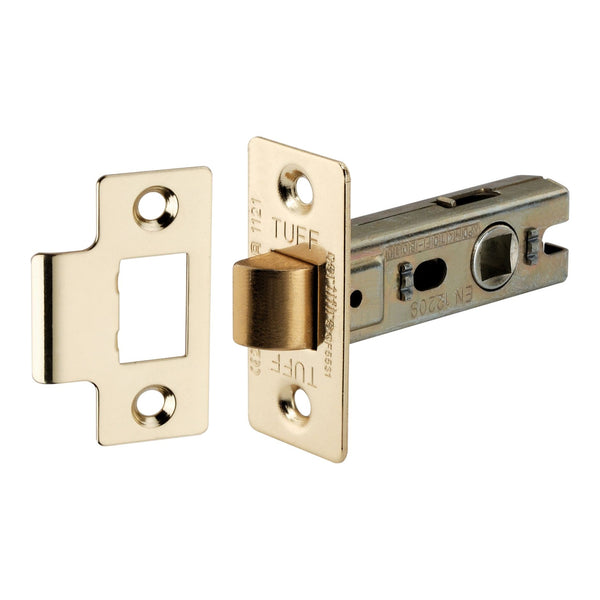 Spira Brass - Bolt Through Tubular latch CE 2.5" - 63mm  - Electro Brass - LAL0081EB - Choice Handles