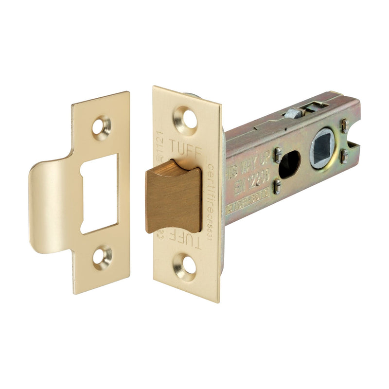 Spira Brass - 3" H/D Tubular Latch CE  - Satin Brass - LAL0137SB - Choice Handles