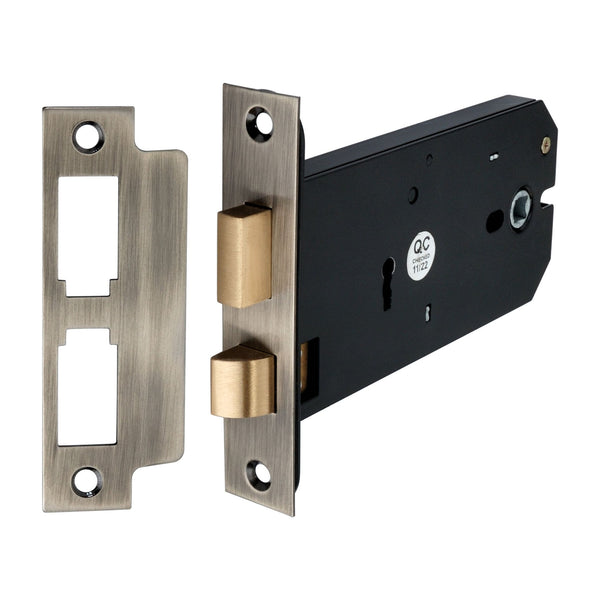 Spira Brass - 3 Lever Horizontal Sash Lock 6" - Antique Brass - LAL0146ANT - Choice Handles