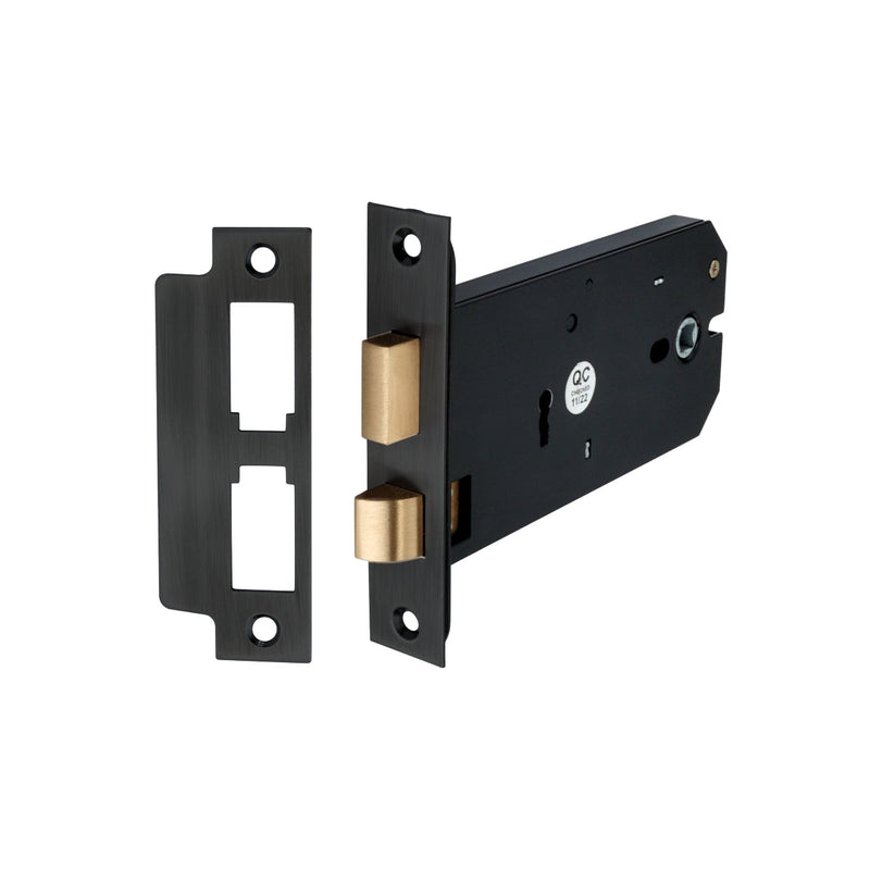 Spira Brass - 3 Lever Horizontal Sash Lock 6" - Matt Black - LAL0146BLK - Choice Handles