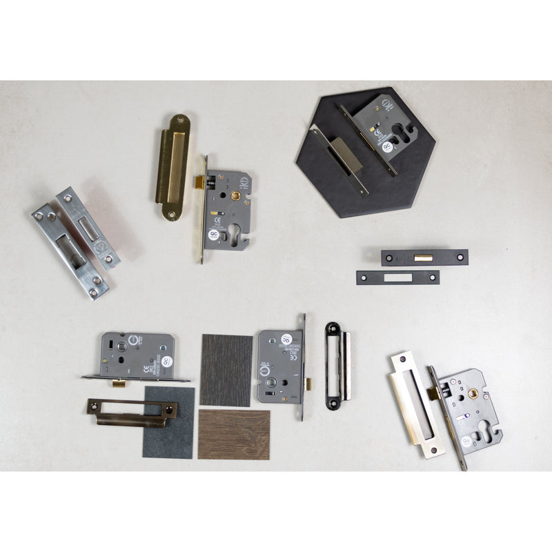 Atlantic 5 Lever Key Deadlock [BS] 2.5" - Polished Brass - ALKDEAD5LK25PB