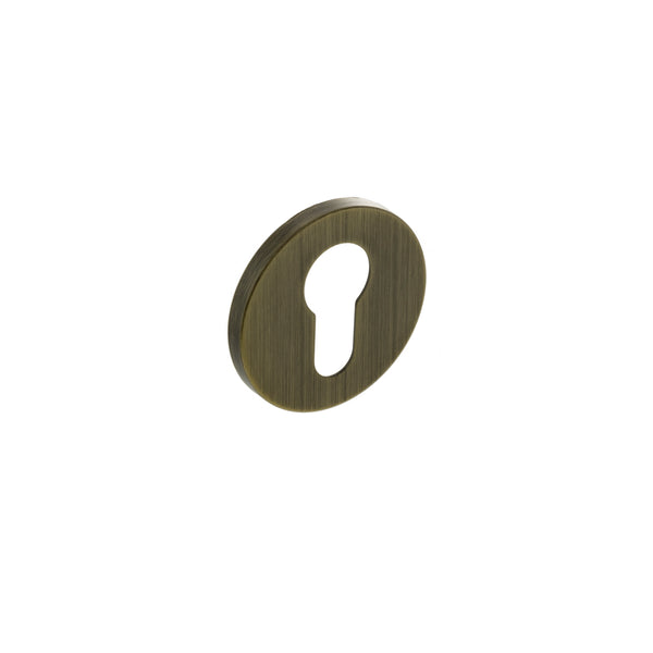 Millhouse Brass Euro Escutcheons on 5mm Slimline Round Rose - Yester Bronze - MHSREYB