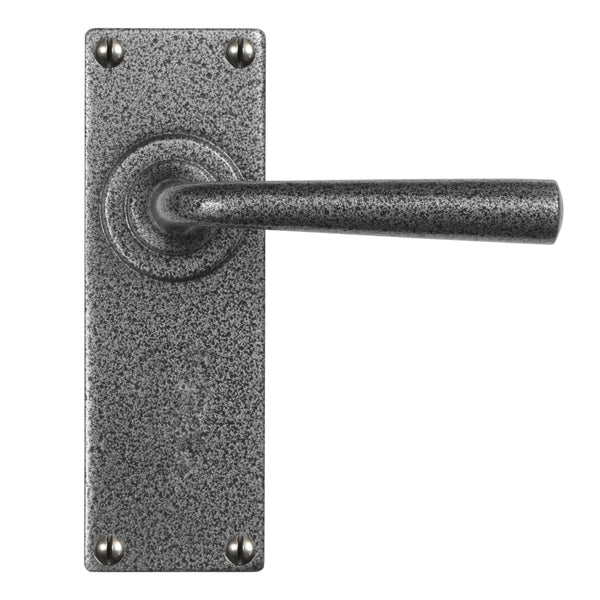 Stonebridge - Pastow Armor Coat ® Forged Steel Lever Handle on Backplate (Latch/Passage) - NFS602 - Choice Handles