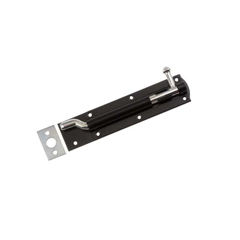 Spira Brass - Iron Barrel Bolt - Necked 4"  - Black - 8484 - Choice Handles