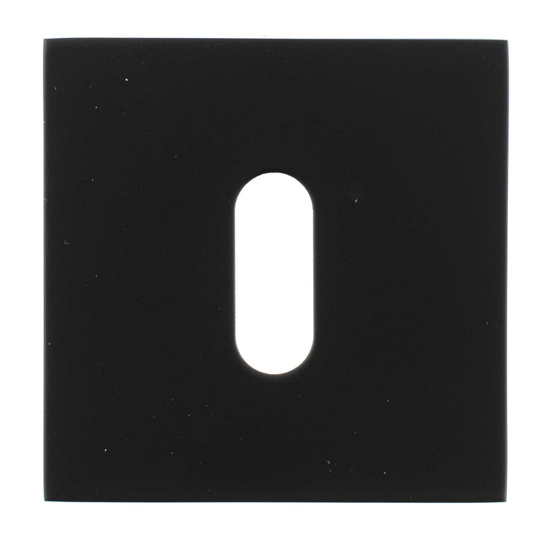 Oro&Oro Key Escutcheons on Square Rose - Matt Black - O15EKMB