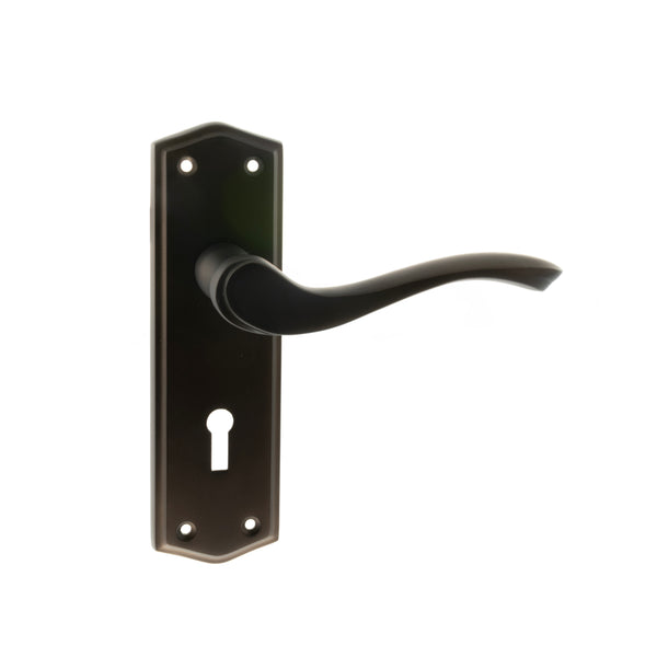 Atlantic - Old English Warwick WC Lever on Backplate - Urban Dark Bronze - OE178KUDB - Choice Handles