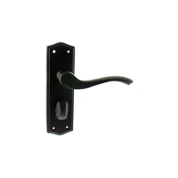 Atlantic  - Old English Warwick Key Lever on Backplate - Matt Black - OE178WCMB - Choice Handles