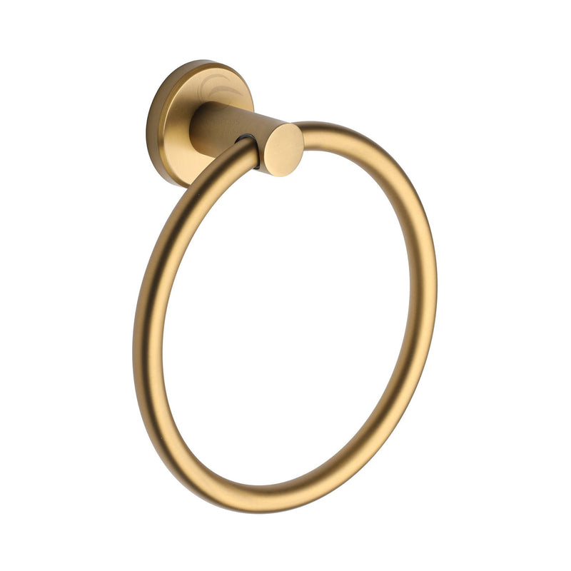 Oxford Wall Mounted Towel Ring, Towel Holder for Kitchen and Bathroom. Satin Brass finish - OXF-RING-SB