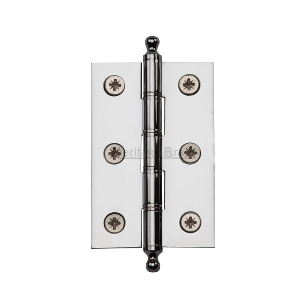 Heritage Brass Hinge Brass with Finial 3" x 2" Polished Chrome finish - PR88-246-PC