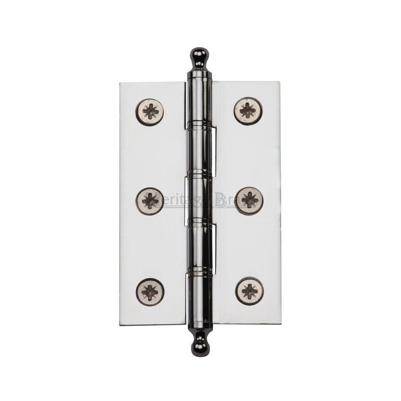 Heritage Brass Hinge Brass with Finial 3" x 2" Polished Chrome finish - PR88-246-PC