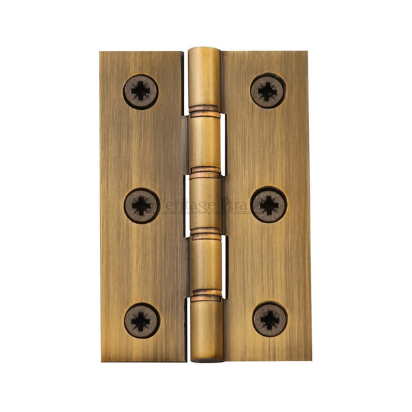 Heritage Brass Hinge Brass with Double&Natural Brasssp;Phosphor Washers 3 x 2 Antique finish
 - PR88-400-AT