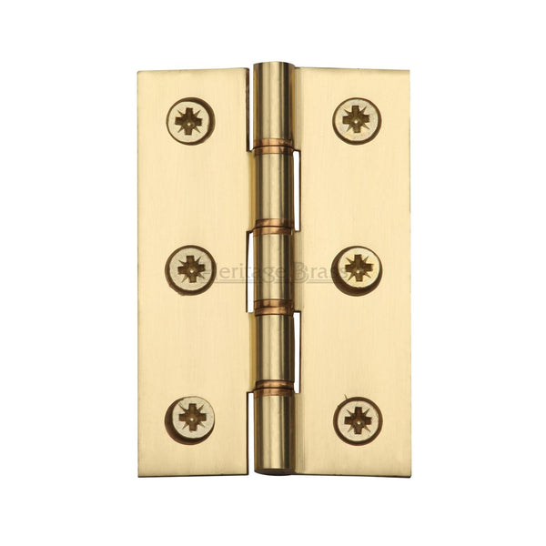 Heritage Brass Hinge Brass with Double&Natural Brasssp;Phosphor Washers 3 x 2 Polished Brass finish
 - PR88-400-PB