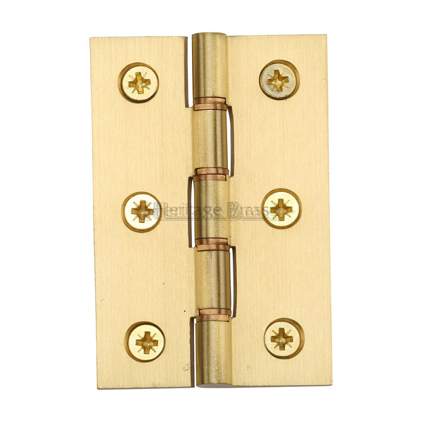 Heritage Brass Hinge Brass with Double&Natural Brasssp;Phosphor Washers 3 x 2 Satin Brass finish
 - PR88-400-SB