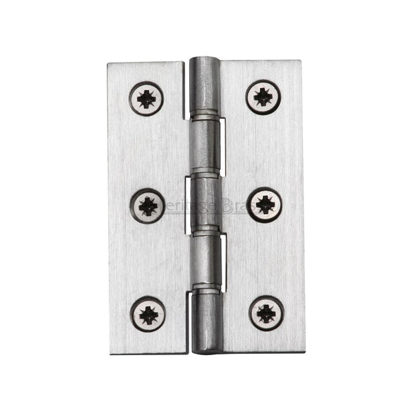 Heritage Brass Hinge Brass with Double&Natural Brasssp;Phosphor Washers 3 x 2 Satin Chrome finish
 - PR88-400-SC