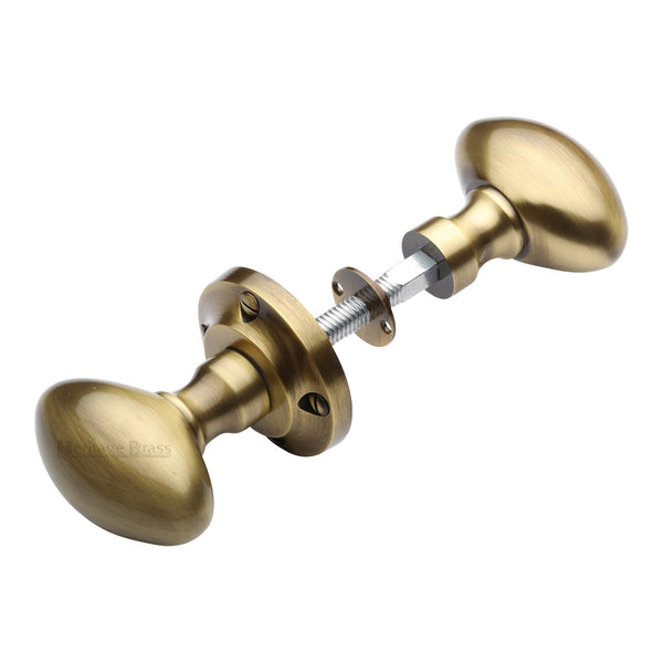 Heritage Brass Suffolk Rim Knob Antique finish&nbsp;&nbsp;(Suitable with Rim Locks only)
 - RIM V960-AT - Choice Handles