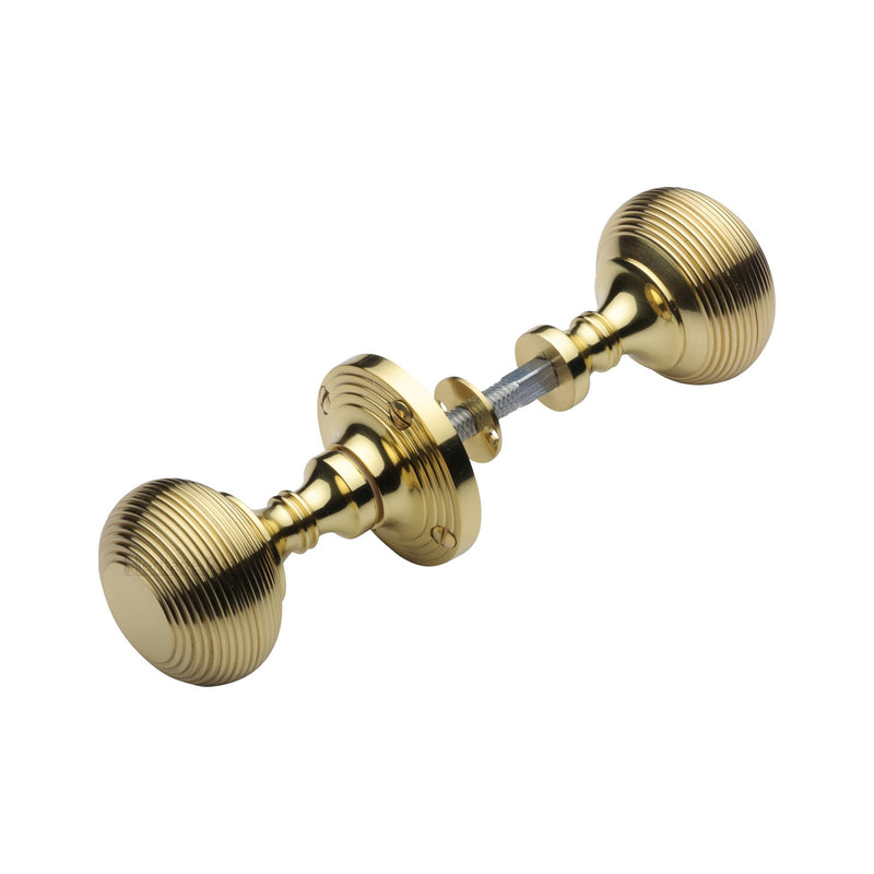 Heritage Brass Reeded Rim Knob Polished Brass finish&nbsp;(Suitable with Rim Locks only)
 - RIM V971-PB - Choice Handles